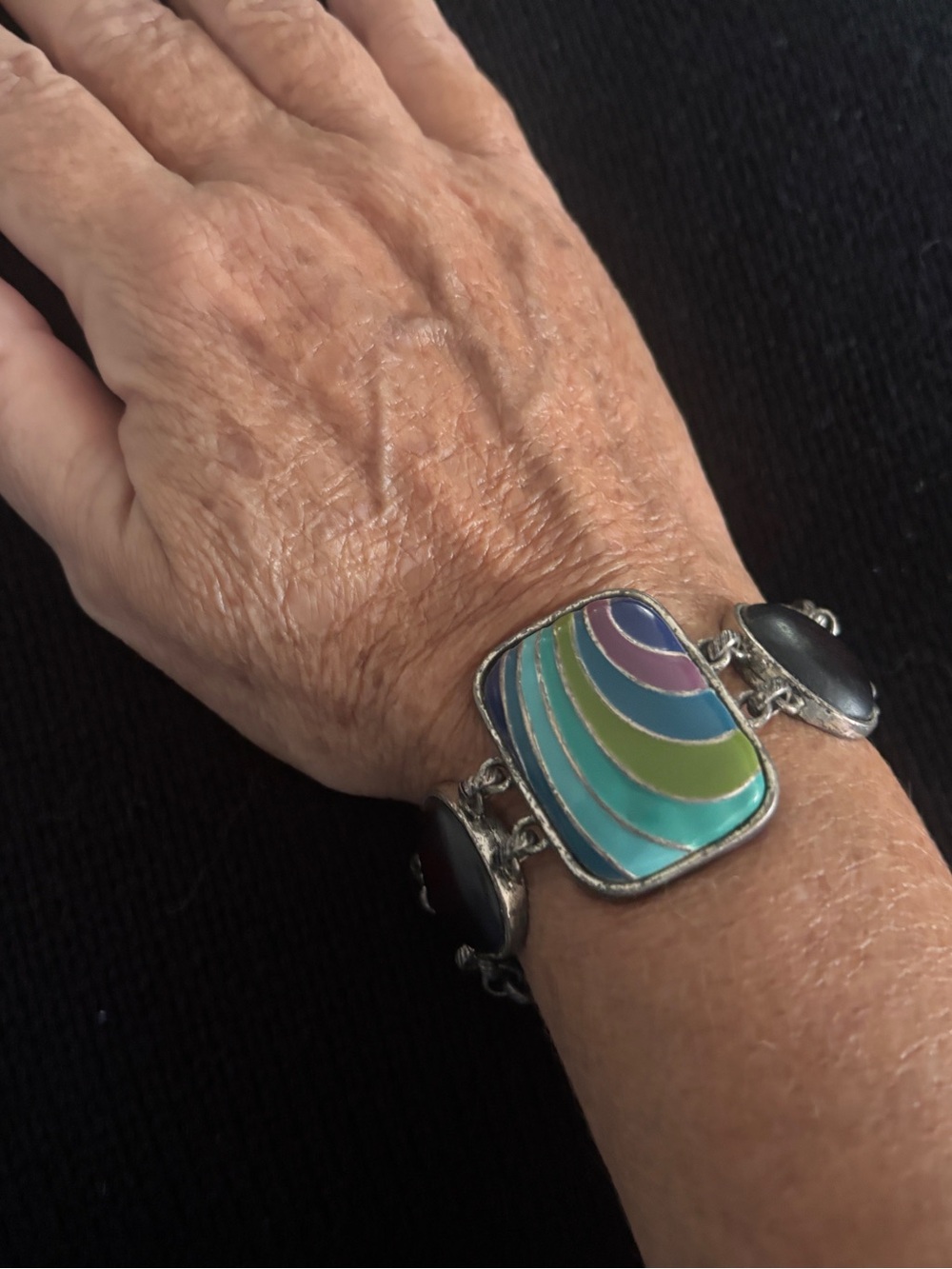 Multicolor Enamel Fashion Bracelet - Silver-tone Lucky Brand